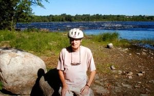 My grandfather taking a rest from a bike ride